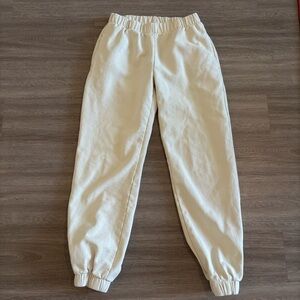Brandy Melville John Galt Cream Colored Jogger Bottom Sweatpants Size Small